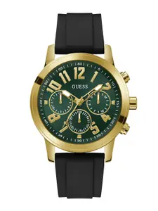 GUESS Men Textured Dial & Silicon Straps Analogue Watch GW0708G2