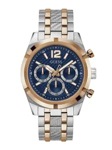 GUESS Men Textured Dial & Stainless Steel Bracelet Style Straps Analogue Watch GW0714G3