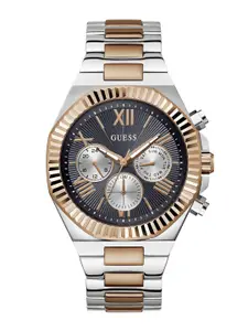 GUESS Men Textured Dial & Stainless Steel Straps Analogue Watch GW0703G4