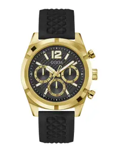 GUESS Men Textured Dial & Silicon Straps Analogue Watch GW0729G2