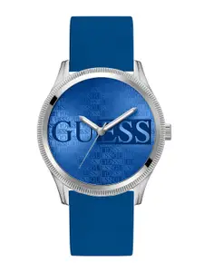 GUESS Men Printed Dial & Silicon Straps Analogue Watch GW0726G1