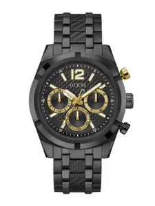 GUESS Men Textured Dial & Stainless Steel Analogue Multi Function Watch GW0714G4