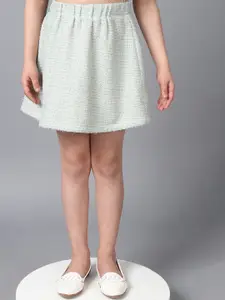 One Friday Girls Self Design Above Knee A-Line Skirt