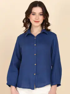 Maaesa Relaxed Opaque Cotton Casual Shirt