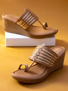 Inc 5 Party Wedge Sandals with Buckles