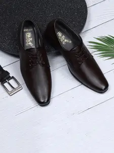 HikBi Men Round-Toe Leather Formal Derbys