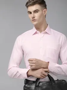 Van Heusen Pure Cotton Slim Fit Self Design Textured Formal Shirt