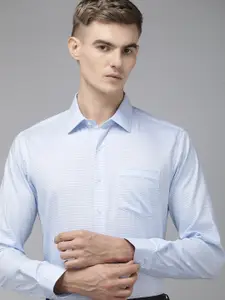 Van Heusen Pure Cotton Slim Fit Self Design Textured Formal Shirt