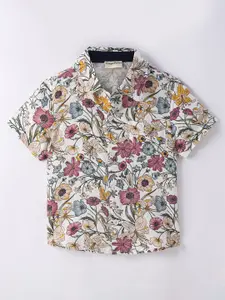 CrayonFlakes Boys Floral Printed Casual Shirt