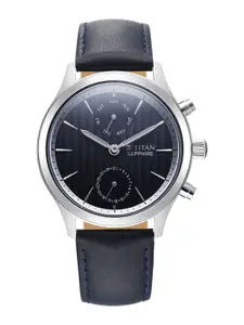 Titan Men Mother of Pearl Dial & Leather Straps Analogue Watch 1874SL02