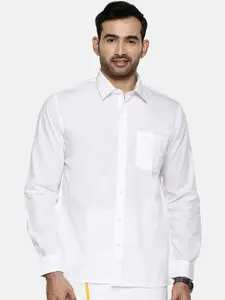 Ramraj Pure Cotton Long Sleeves Opaque Casual Shirt