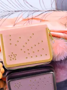 DressBerry Women Embellished Zip Around Wallet