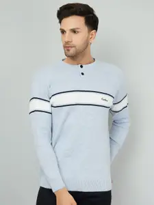 KVETOO Striped High Neck Acrylic Pullover Sweater