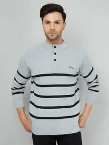 KVETOO Striped Turtle Neck Acrylic Pullover Sweater