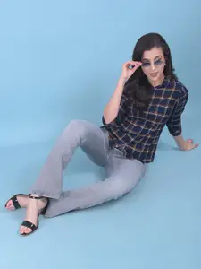 Crimsoune Club Checked Classic Slim Fit Cotton Opaque Casual Shirt