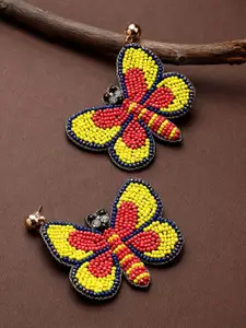 Mali Fionna Beaded Butterfly Shaped Drop Earrings