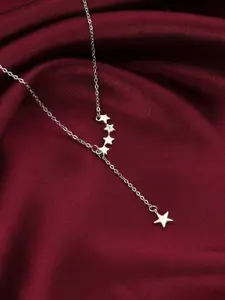 GIVA Rhodium-Plated 925 Sterling Silver Contemporary Pendants with Chains