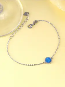 GIVA Women Sterling Silver Rhodium-Plated Wraparound Bracelet