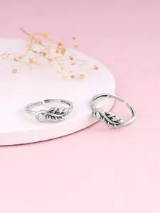 GIVA Rhodium-Plated 925 Sterling Silver Toe Rings