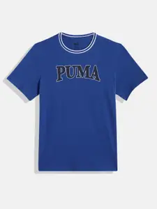 Puma Boys Squad Youth Brand Logo Print Pure Cotton T-shirt