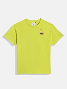 Puma x Trolls Boys Humour & Comic Graphic Print Knitted Pure Cotton T-shirt