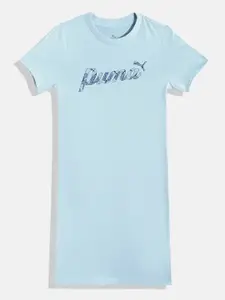 Puma Blossom Brand Logo Print T-shirt Dress