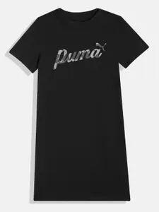Puma Girls Brand Logo Printed T-shirt Dress