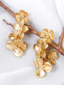 JOKER & WITCH Gold-Plated Floral Shape Drop Earrings