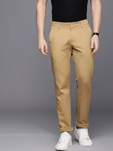 Allen Solly Men Textured Smart Slim Fit Chinos Trousers