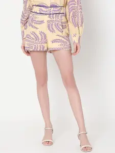 Vero Moda Women Floral Printed High-Rise Shorts