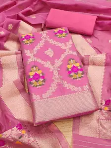KALINI Ethnic Motifs Woven Design Cotton Silk Unstitched Dress Material