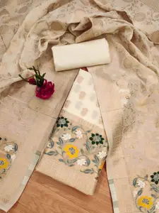 KALINI Ethnic Motif Woven Design Cotton Silk Unstitched Dress Material