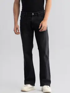Snitch Black Men Bootcut Light Fade Stretchable Cotton Jeans
