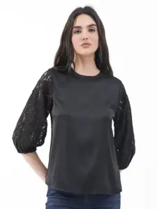 RAREISM Puff Sleeve Lace Inserts detail  Top