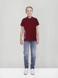 Gini and Jony Boys Striped Polo Collar Short Sleeves Cotton T-shirt