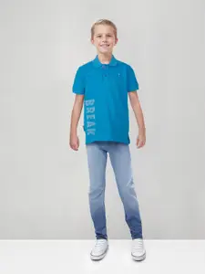 Gini and Jony Boys Striped Polo Collar Short Sleeves Cotton T-shirt