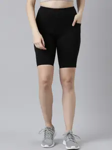 Go Colors Women Slim Fit High-Rise Biker Shorts