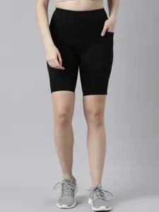 Go Colors Women Slim Fit High-Rise Biker Shorts