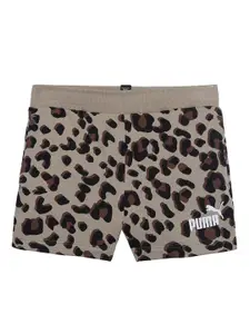 Puma ess+ Girls Animal Printed Cotton Shorts