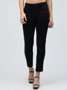 20Dresses Women Black Slim Fit Stretchable Cropped Jeans