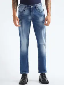 Flying Machine Men Straight Fit Heavy Fade Stretchable Jeans