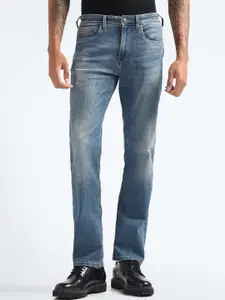 Flying Machine Men Mid Rise Relaxed Fit Heavy Fade Stretchable Jeans