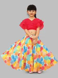 BAESD Girls Tie and Dyed Ready to Wear Lehenga & Blouse