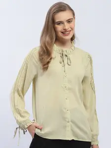Madame Tie-Up Neck Shirt Style Top