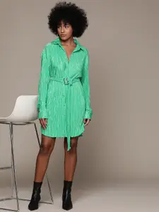 bebe Satin Shirt Dress