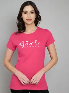 Trend Level Women Typography Printed Applique T-shirt