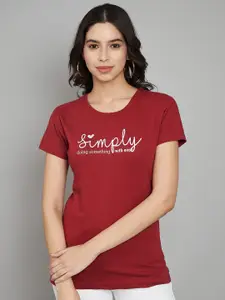 Trend Level Women Typography Printed T-shirt