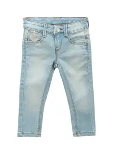 U.S. Polo Assn. Kids Boys Classic Slim Fit Clean Look Light Fade Stretchable Jeans