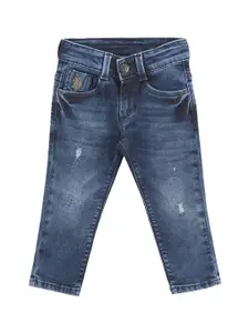 U.S. Polo Assn. Kids Boys Classic Slim Fit Low Distress Light Fade Stretchable Jeans