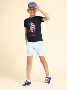 U.S. Polo Assn. Kids Boys Printed Applique T-shirt